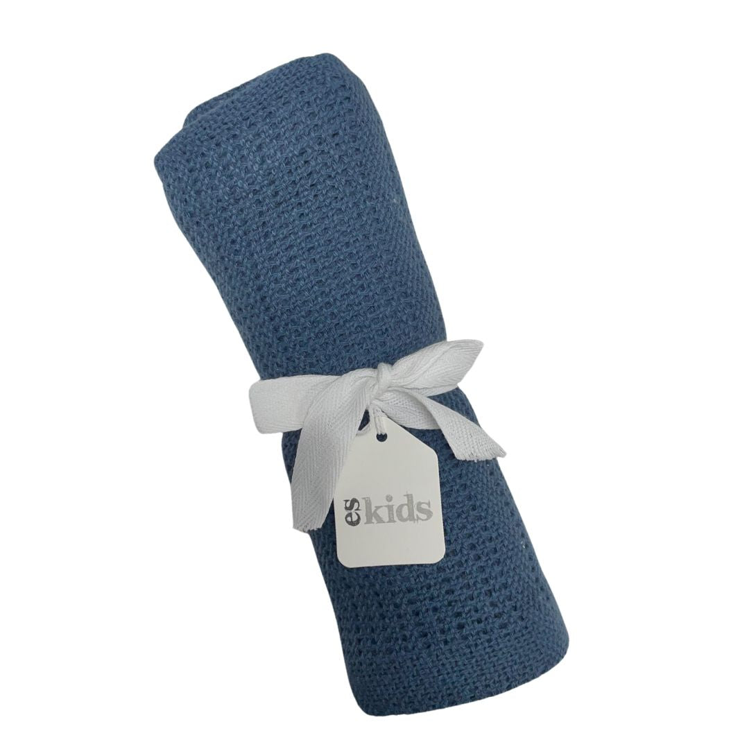 eskids-crochet-cotton-baby-blanket-navy-blue-the little haven