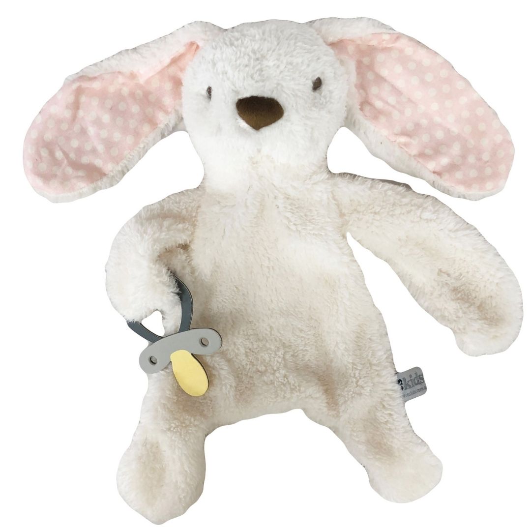 eskids-bunny-comforter-dummy-holder-cream-pink-the little haven