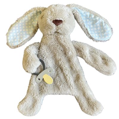 eskids-bunny-comforter-dummy-holder-blue-beige-the little haven
