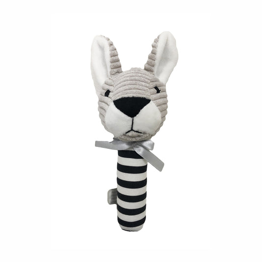 es-kids-kangaroo-stick-rattle-black-the little haven