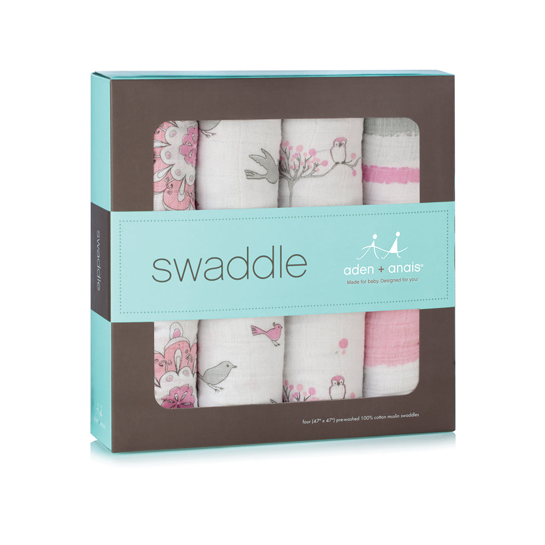 For the Birds - Classic Swaddle Pack of 4-the little haven