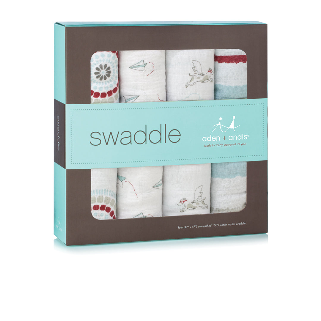 Liam the Brave - Classic Swaddle Pack of 4-the little haven