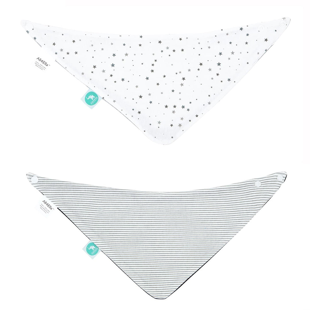 All4Ella - Bandana Bibs - Star 2 pack-the little haven