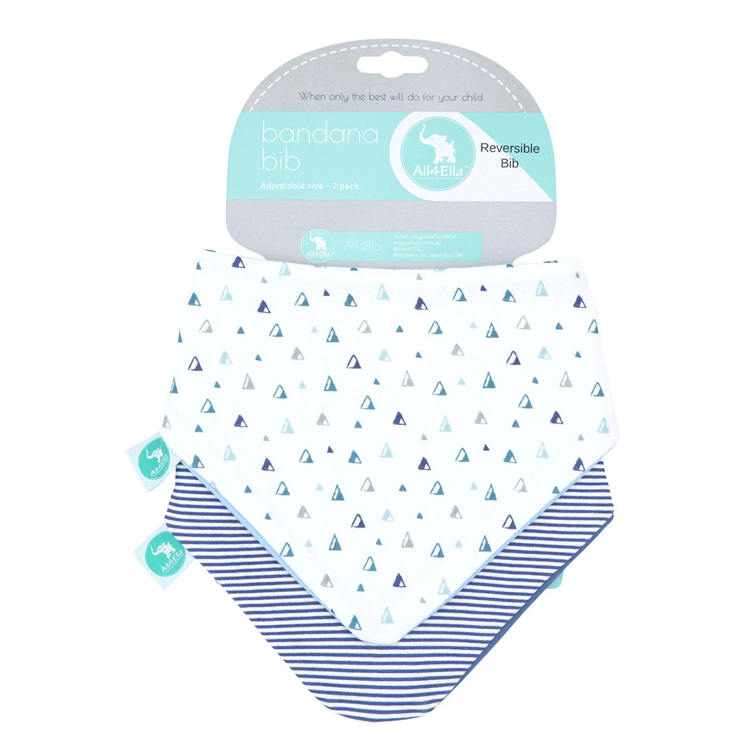 All4Ella - Bandana Bibs - Triangle 2 pack-the little haven