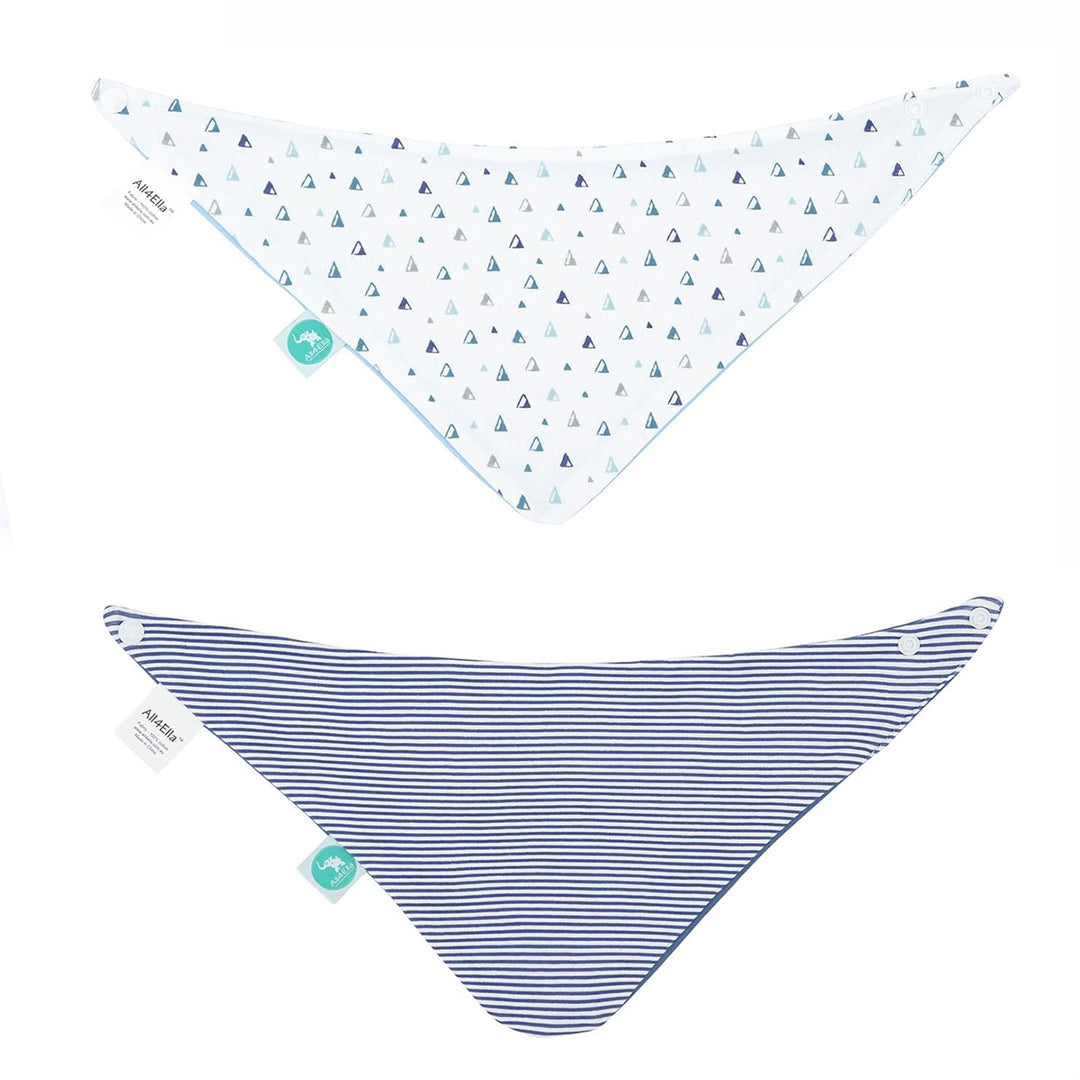 All4Ella - Bandana Bibs - Triangle 2 pack-the little haven