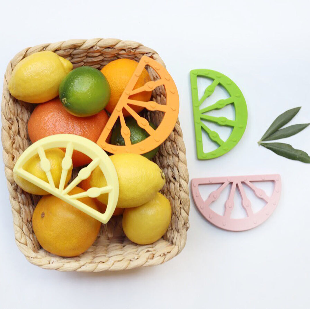 Citrus Silicone Teether-the little haven