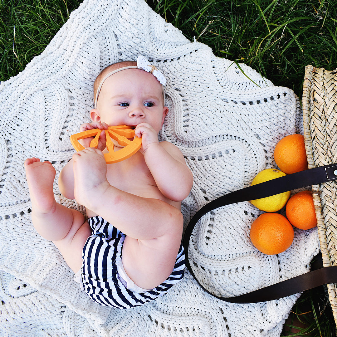 Citrus Silicone Teether-the little haven