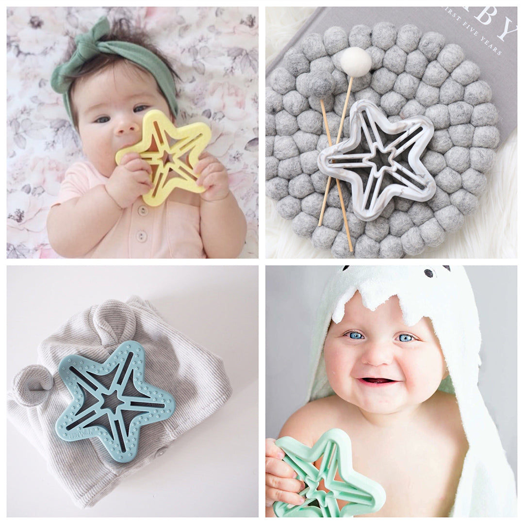 Shooting Star Silicone Teether-the little haven