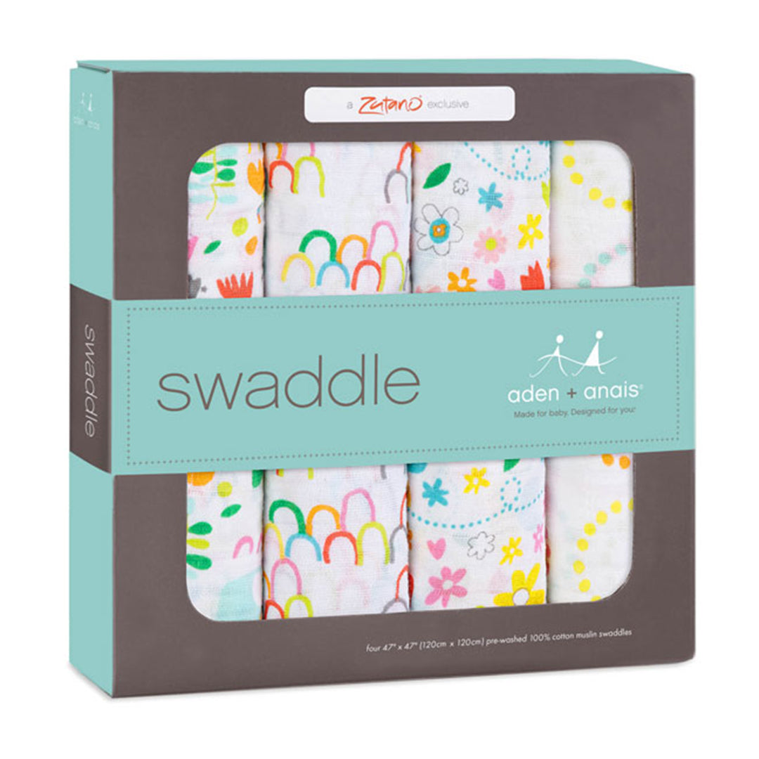 Zutano Fairground - Classic Swaddle Pack of 4-the little haven