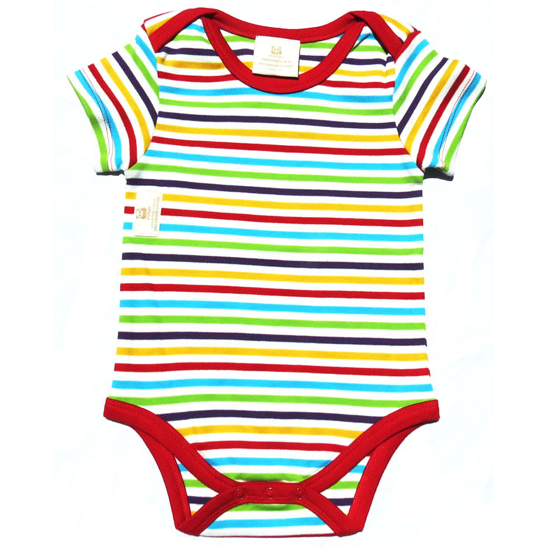 BabyJo 100% Organic Cotton Romper - Tropical Reef Stripes-the little haven
