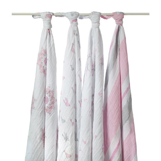 For the Birds - Classic Swaddle Pack of 4-the little haven