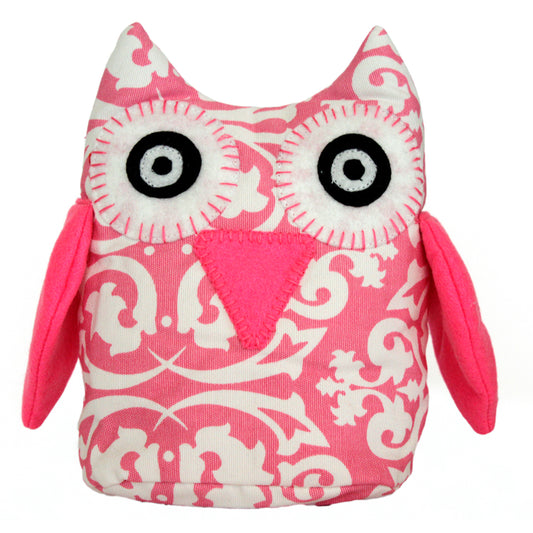 Pink Damask Owl-the little haven