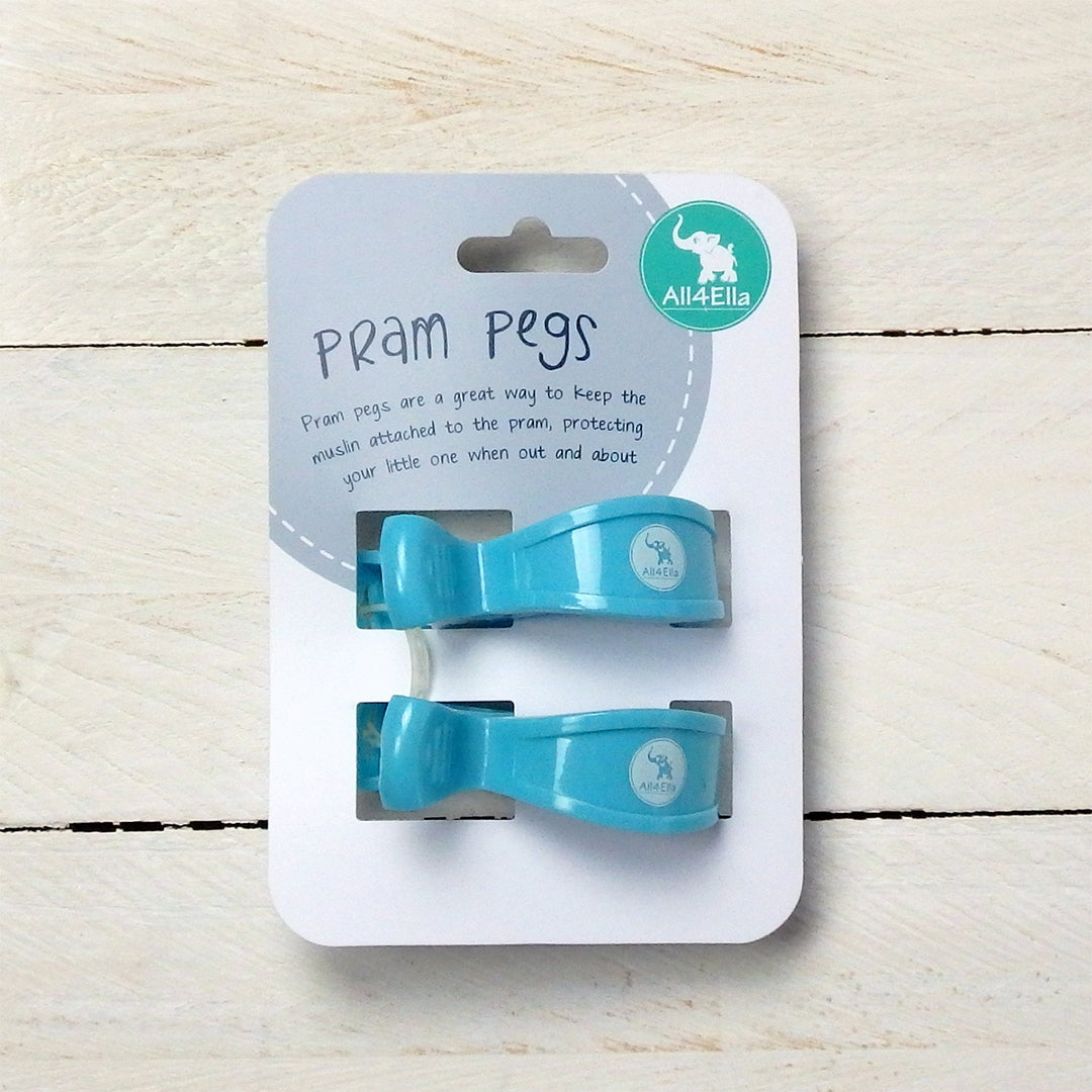 Pram Pegs - Pastel Blue – 2 Pack-the little haven