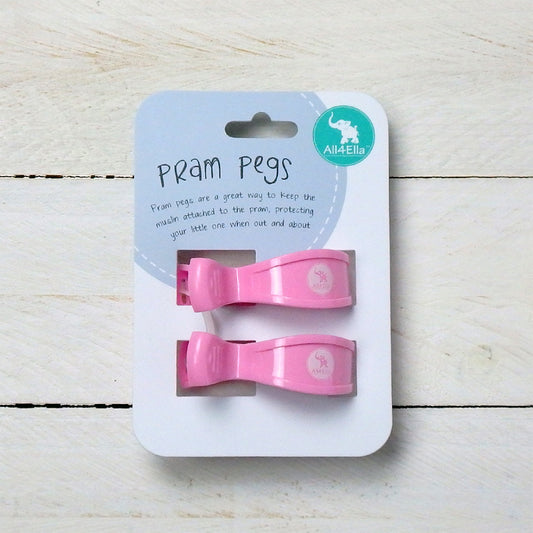 Pram Pegs - Pastel Pink – 2 Pack-the little haven