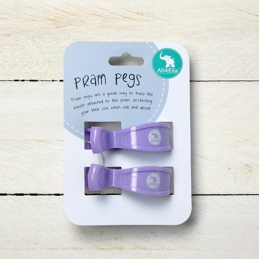 Pram Pegs - Pastel Purple – 2 Pack-the little haven