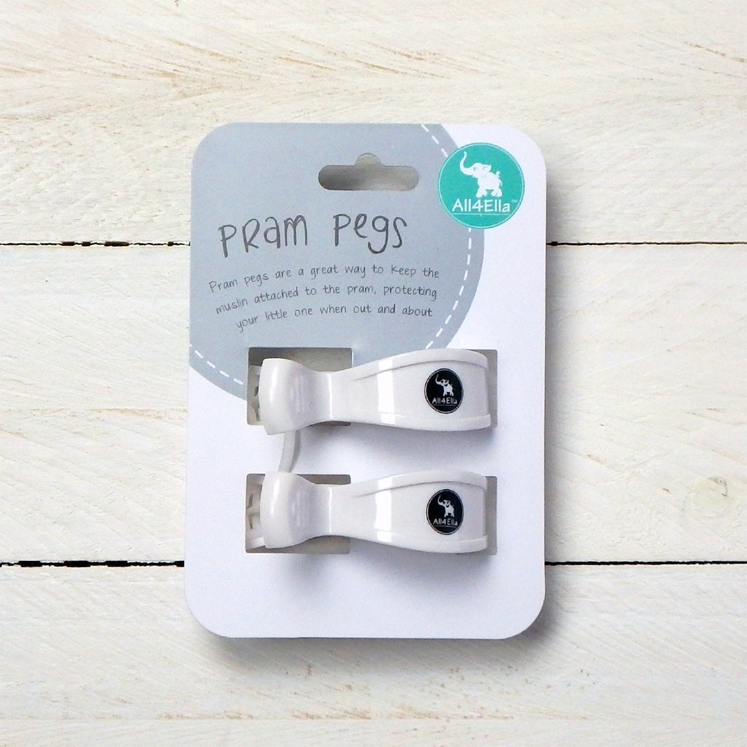 Pram Pegs - White – 2 Pack-the little haven