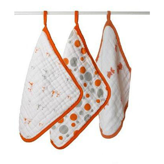 Washcloth Pack of 2 - Orange-the little haven